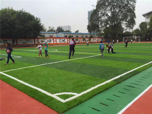 LA CHINE Herbe synthétique de gazon du football faux durable de terrain de jeu favorable à l'environnement fournisseur