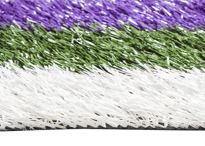 Gazon artificiel coloré lisse de court de tennis, résistance UV colorée de fausse herbe 0