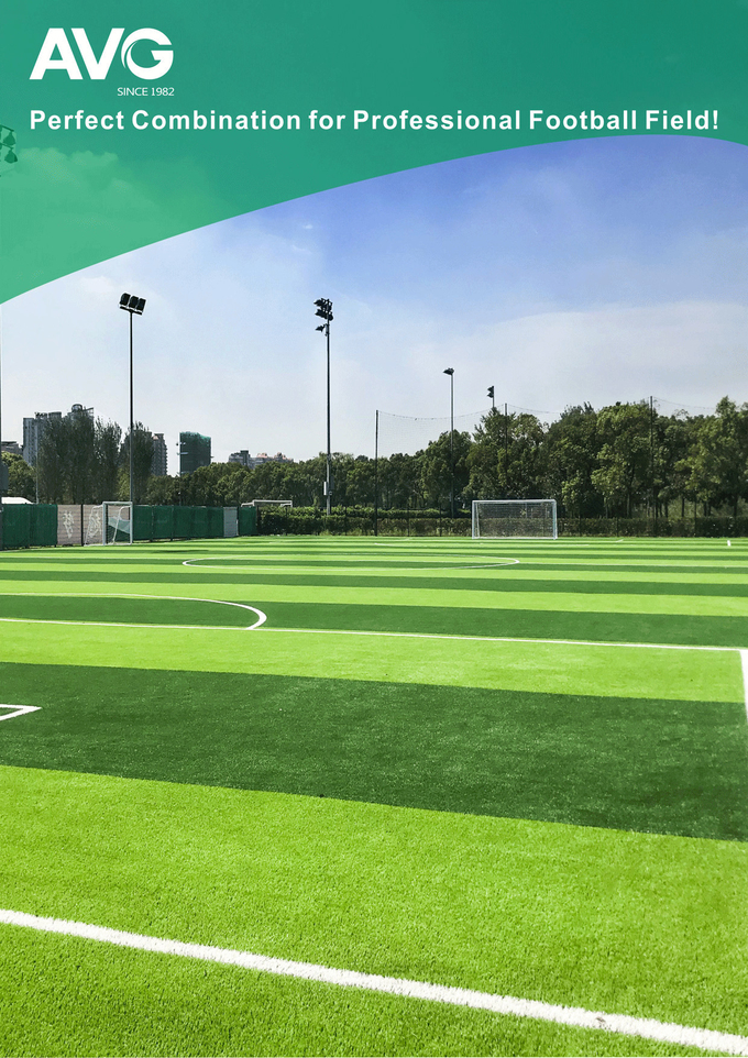Tapis futsal de gazon synthétique de vert de GV pour l'au sol de football 0