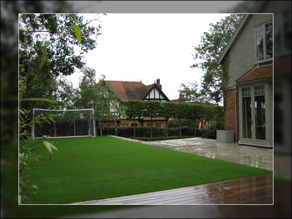 pelouse synthétique de Cesped d'herbe artificielle de jardin de 35mm pour le gazon de Sintetic de paysage 0