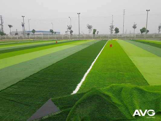 L'herbe artificielle tapissent de faux sports d'herbe parquetant 55mm pour la cour du football fournisseur